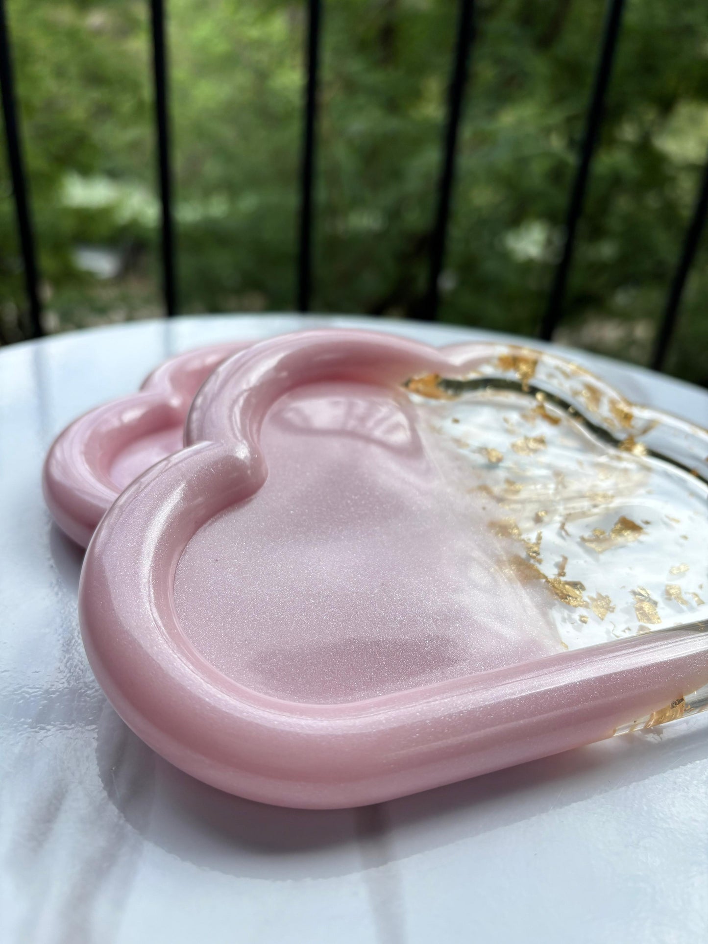 Gold and Pink Cloud Tray