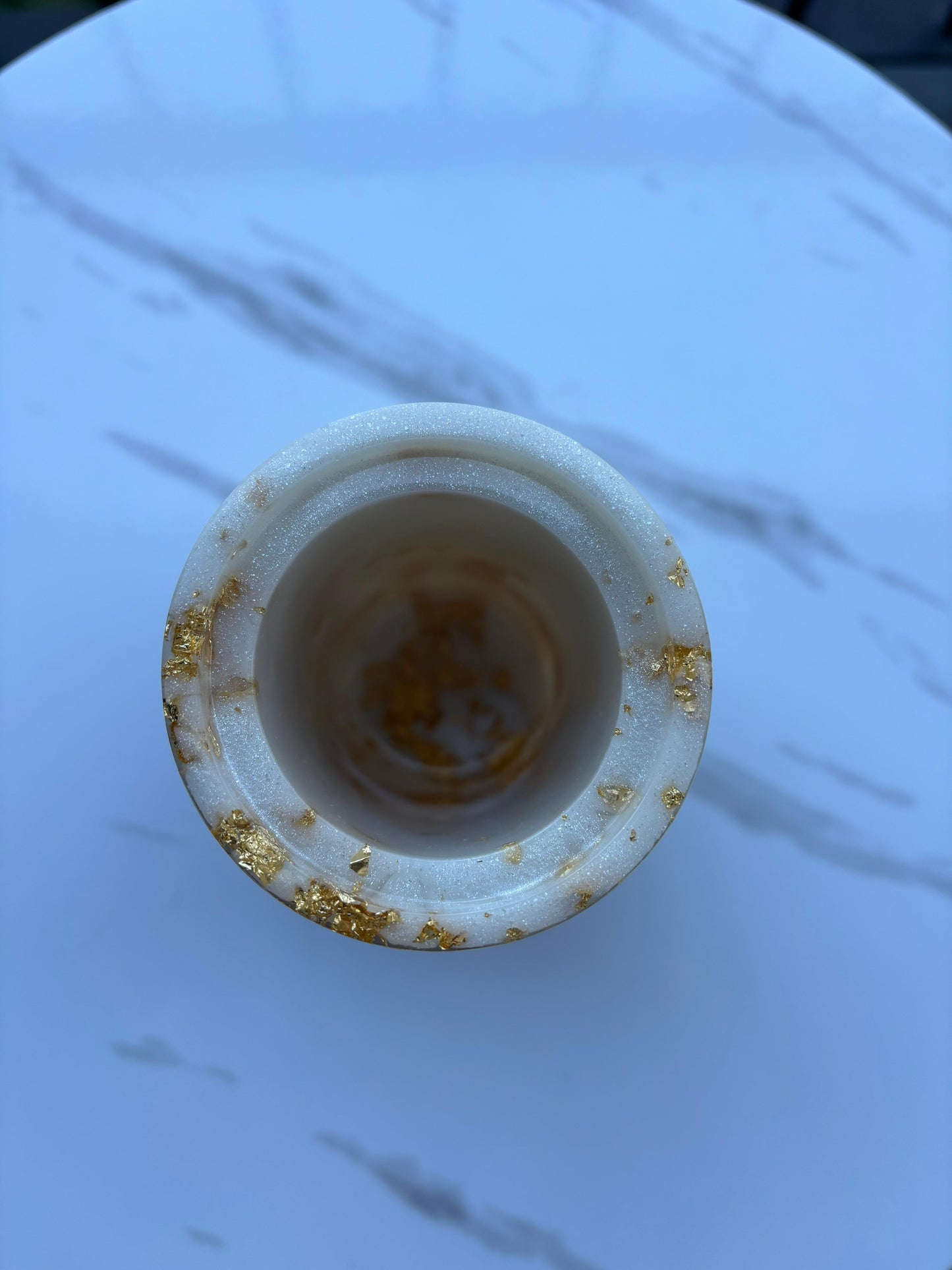 Gold and White Holder