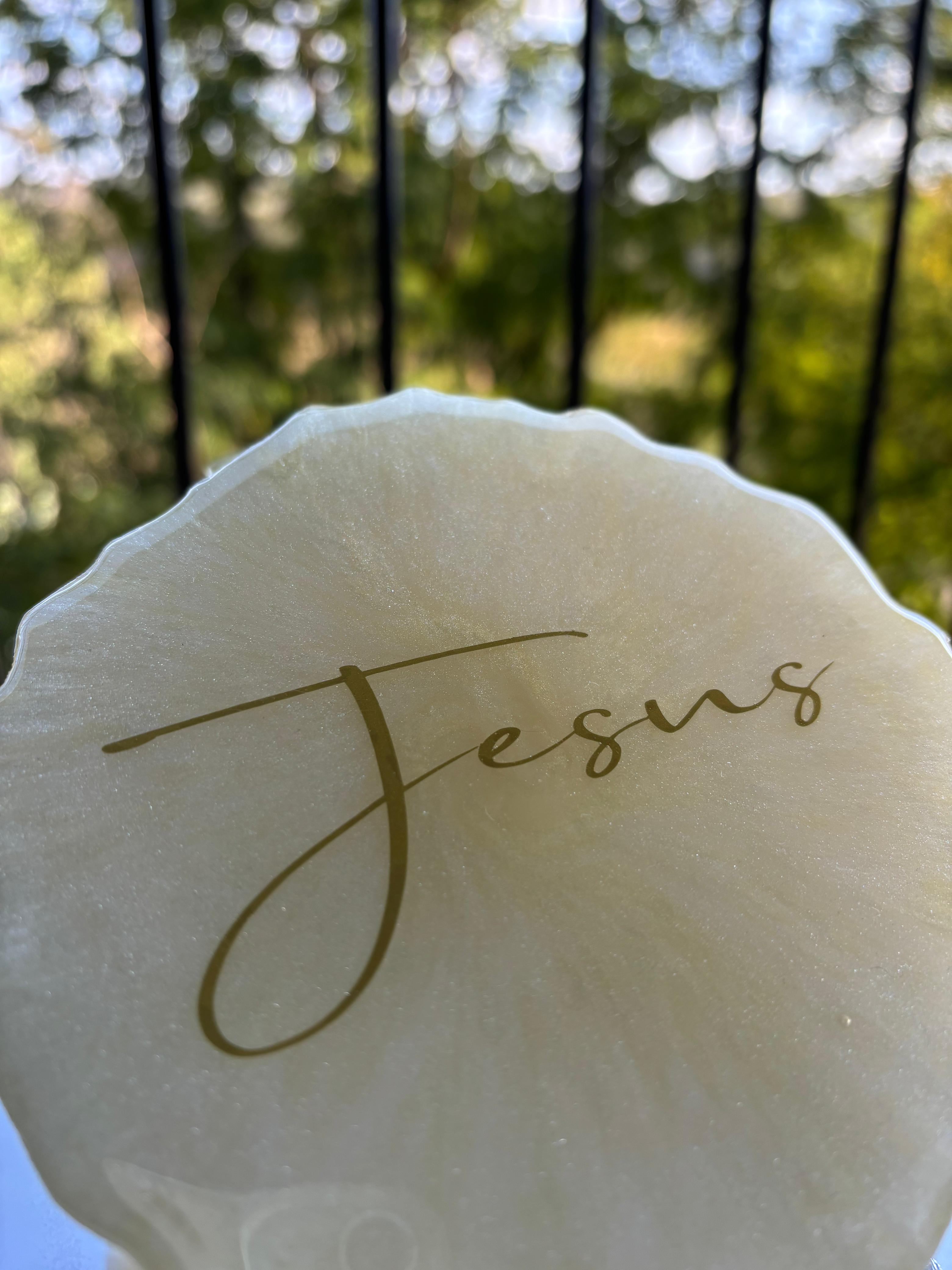 Gold and White Marble Ring Tray - with Custom Message